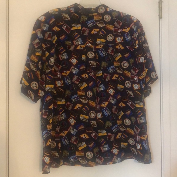 Short sleeve women’s blouse Navy print design of international travel size 20 - Picture 4 of 5